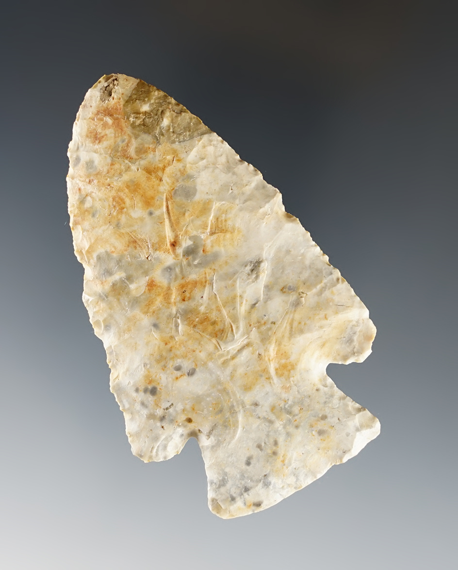 Colorful 3" Hardin found in the Sullivan area of Missouri. Dickey COA.