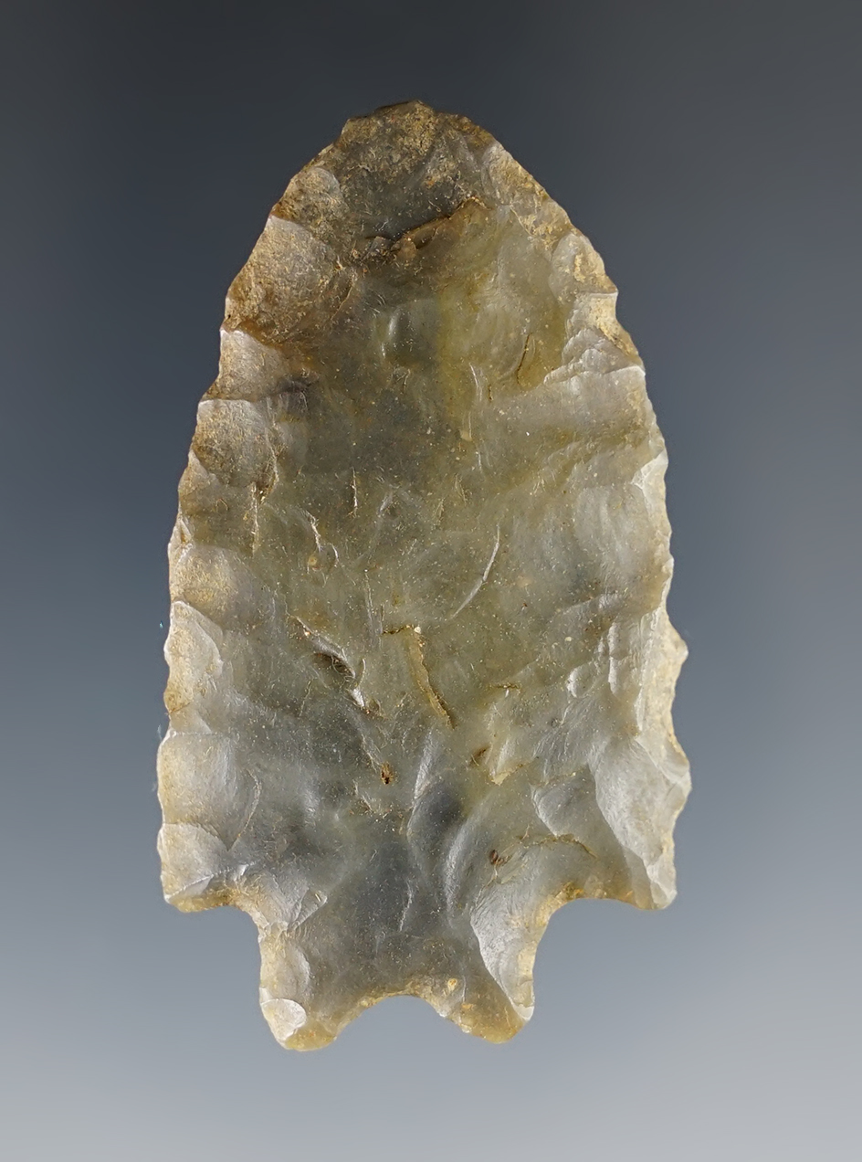 2 1/8" Kentucky Bifurcated-base point that is well patinated.