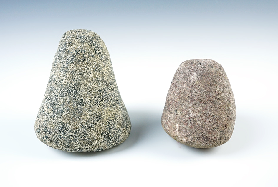 Pair of Hardstone Pestles in good condition. The largest is 4 1/4".