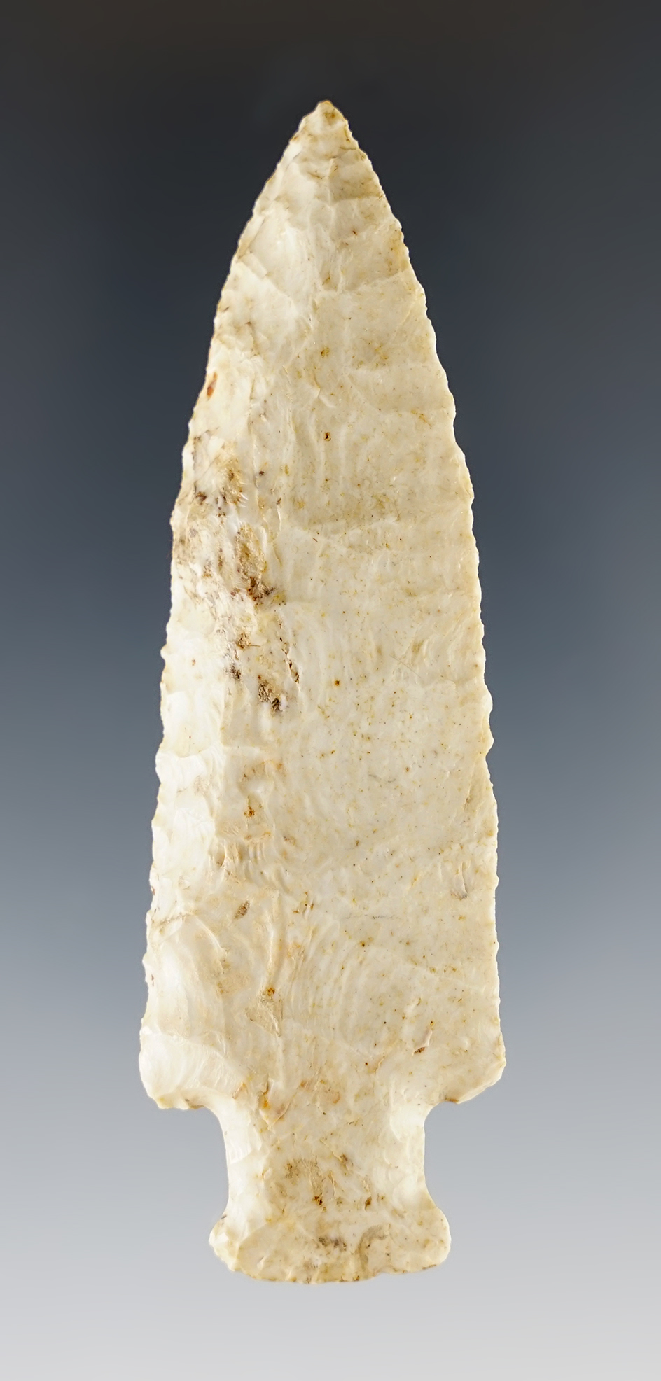 3 5/16" Hardin found in Boone Co., Missouri. Made from patinated Burlington Chert.