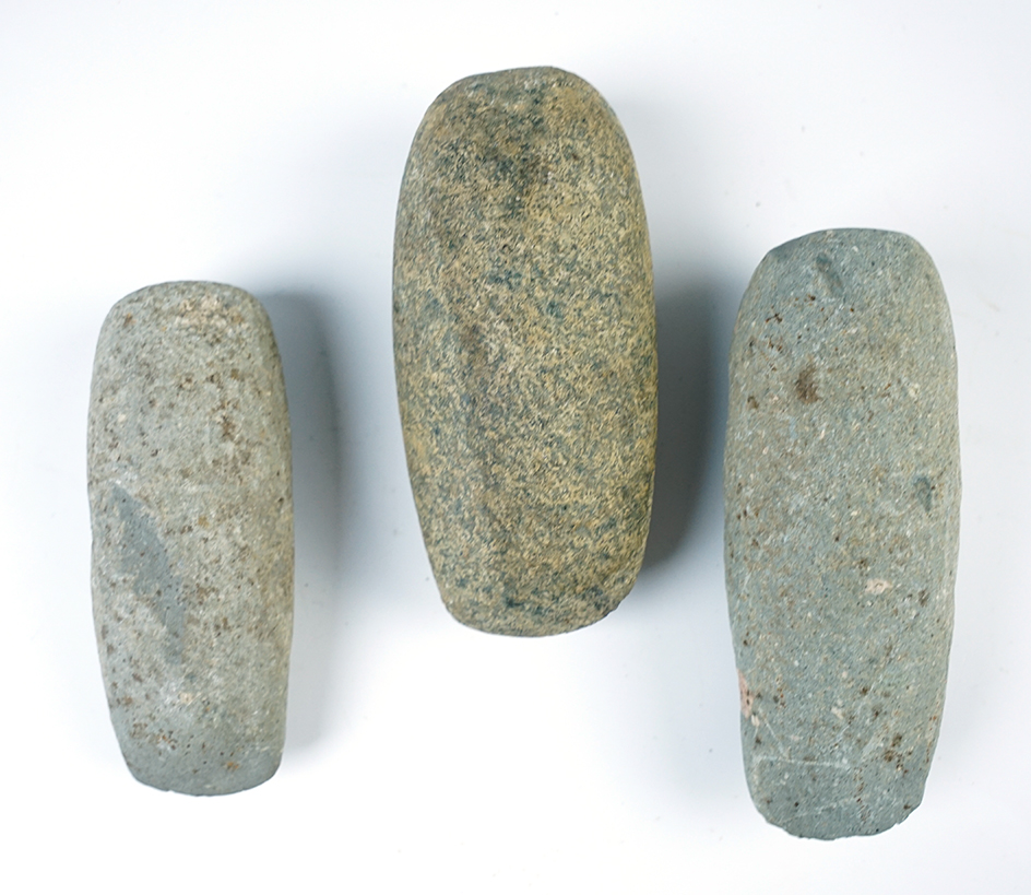 Set of 3 Hardstone Chisels found in Allen and Seneca Co., Ohio. The largest is 3 15/16".