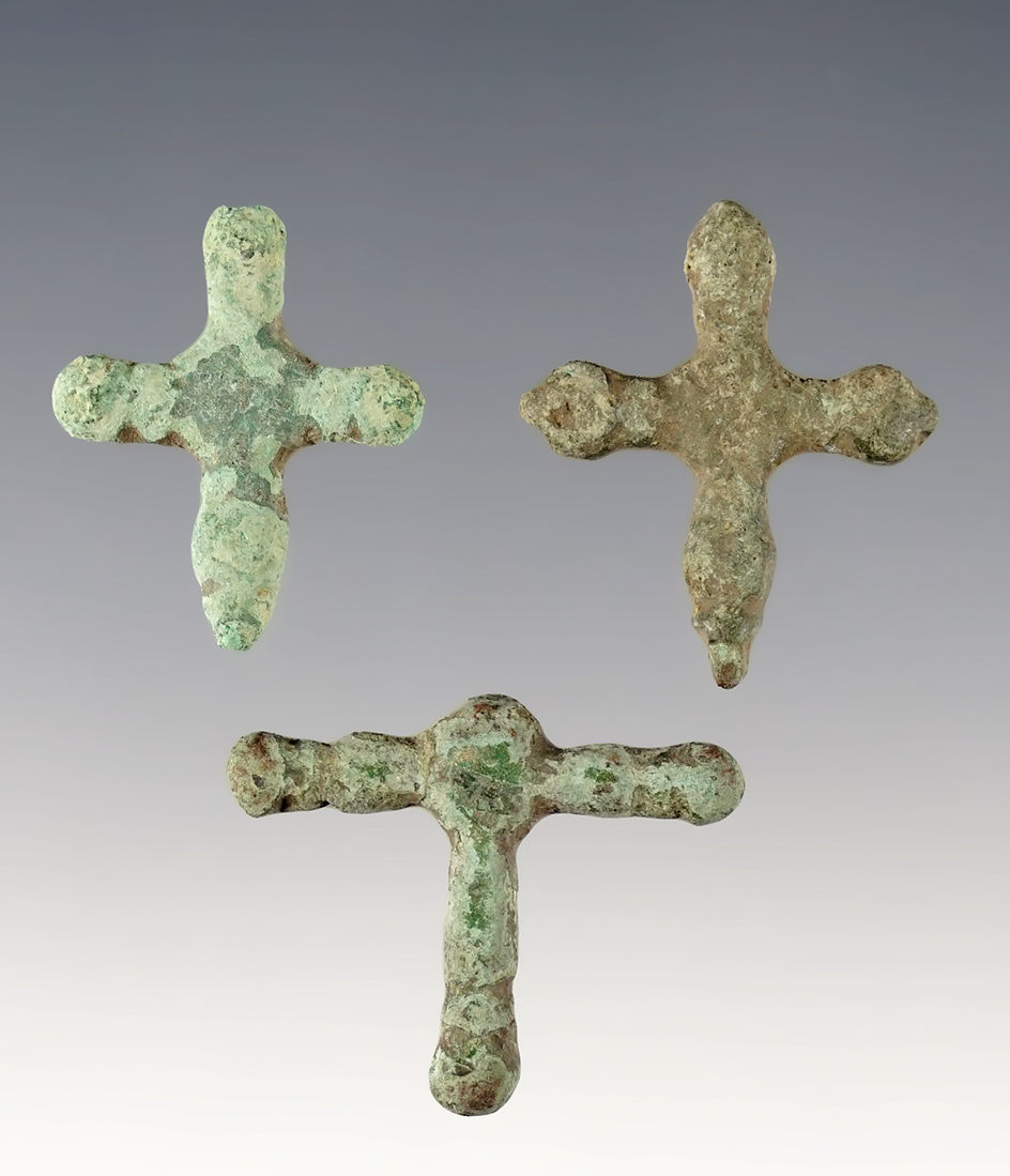 Set of 3 Viking Era Crosses. The largest is 3/4".