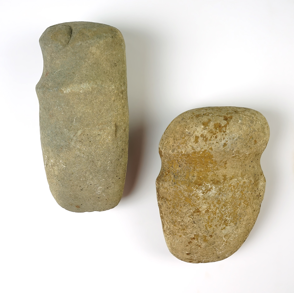 Pair of Hardstone Axes found in the Eastern U.S. The largest is 5 1/2".