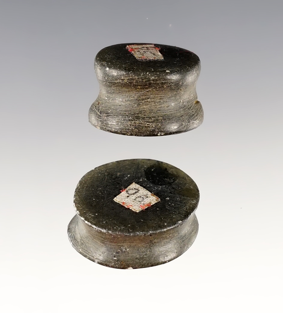 Pair of well made Ear Plugs found in Colusa Co., California. The largest is 1".