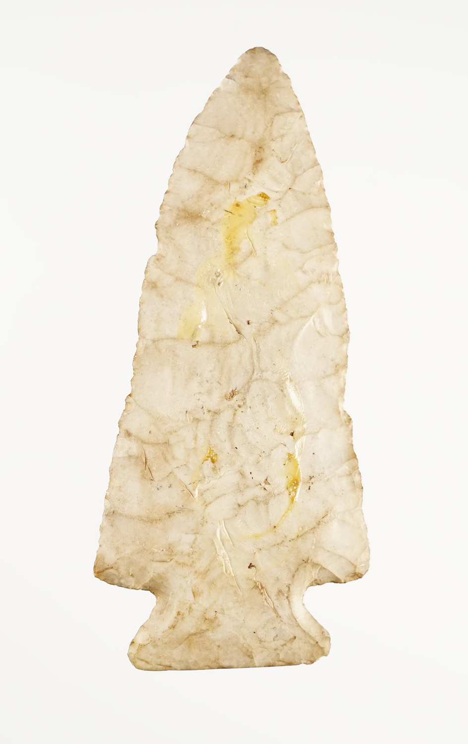 Well made 3 1/2" Archaic Sidenotch found in Jersey Co., Illinois. Excellent grinding to base. 