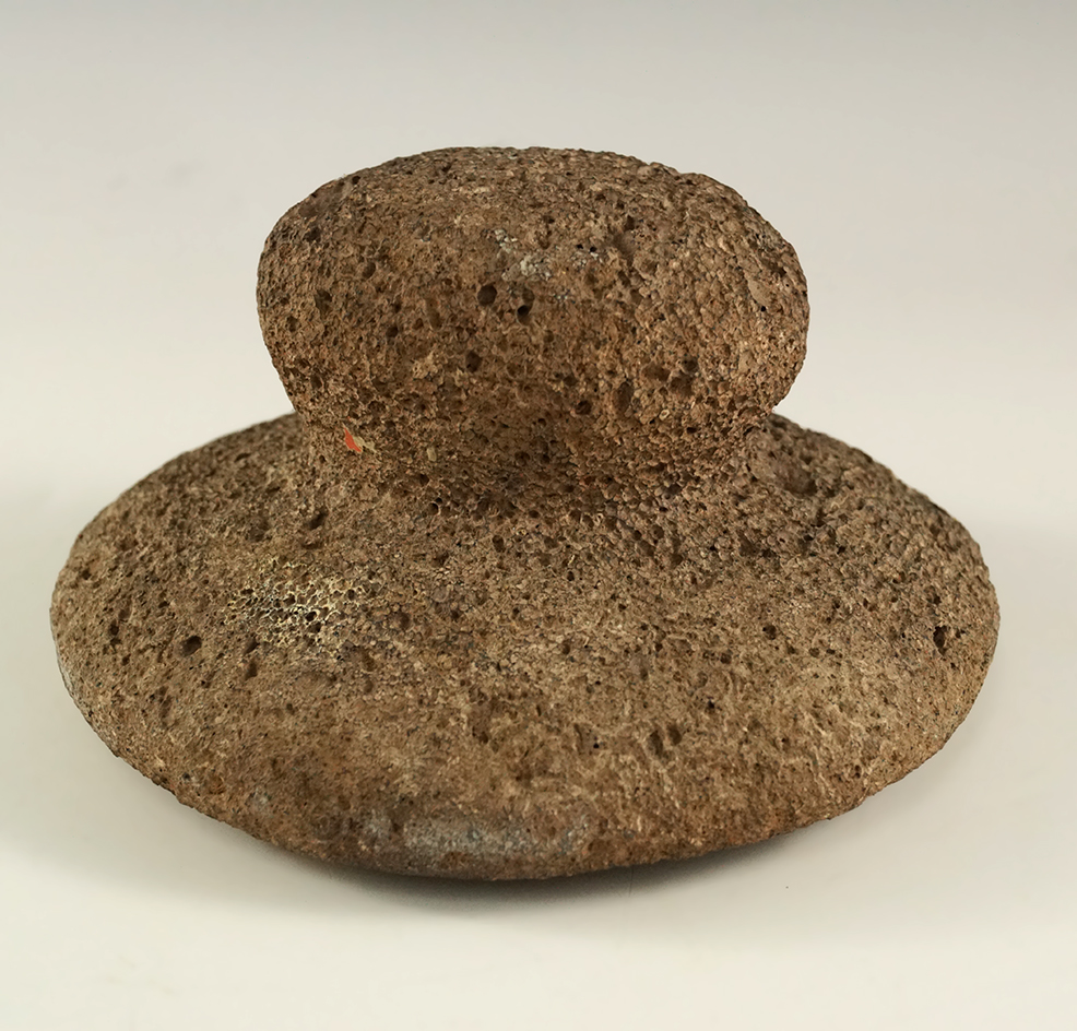5 3/16" lava rock handled Mano found in May 1937 in Yuma Co., Arizona. Ex. Neil Johnston.