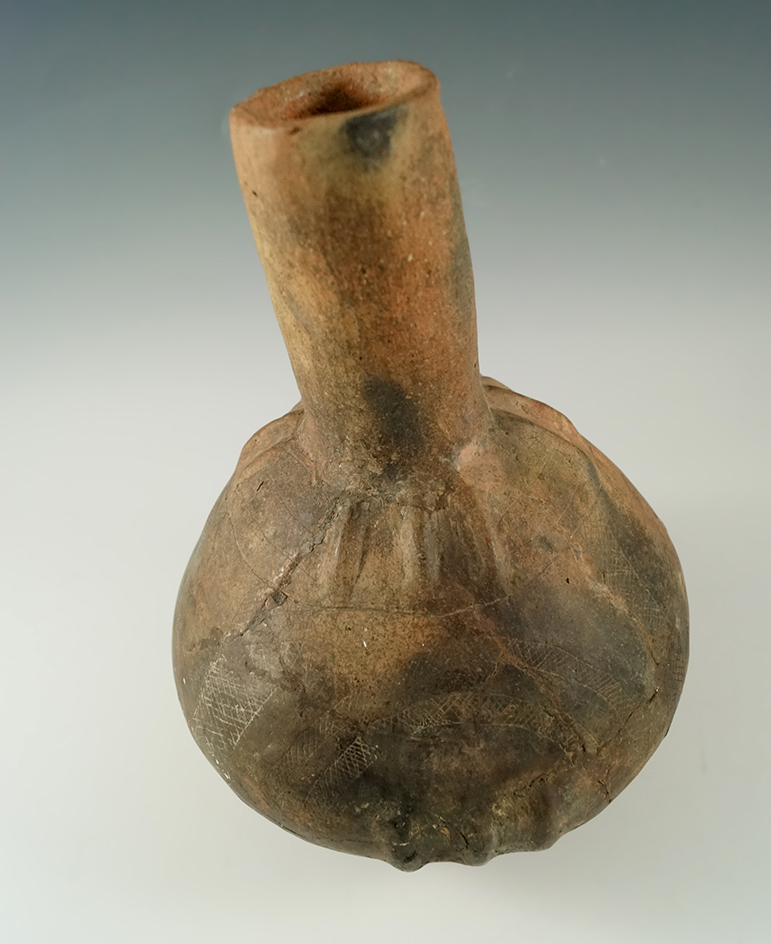 7 3/4" tall by 5 3/4" wide Friendship/Adair Engraved Bottle found in Garland Co., Arkansas.