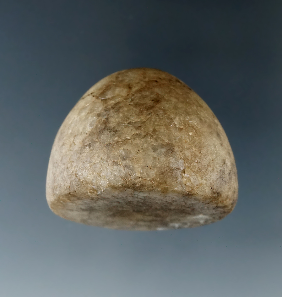 1 7/8" diameter well made Quartz Cone found near the Mad River, Duncanville site, Clark Co., Ohio.