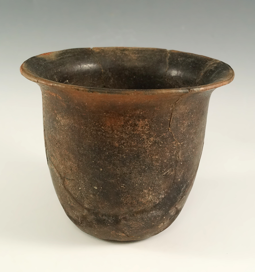 4 3/4" tall by 5 3/4" wide Caddo Plain High Shouldered Jar found in Lafayette Co., Arkansas.