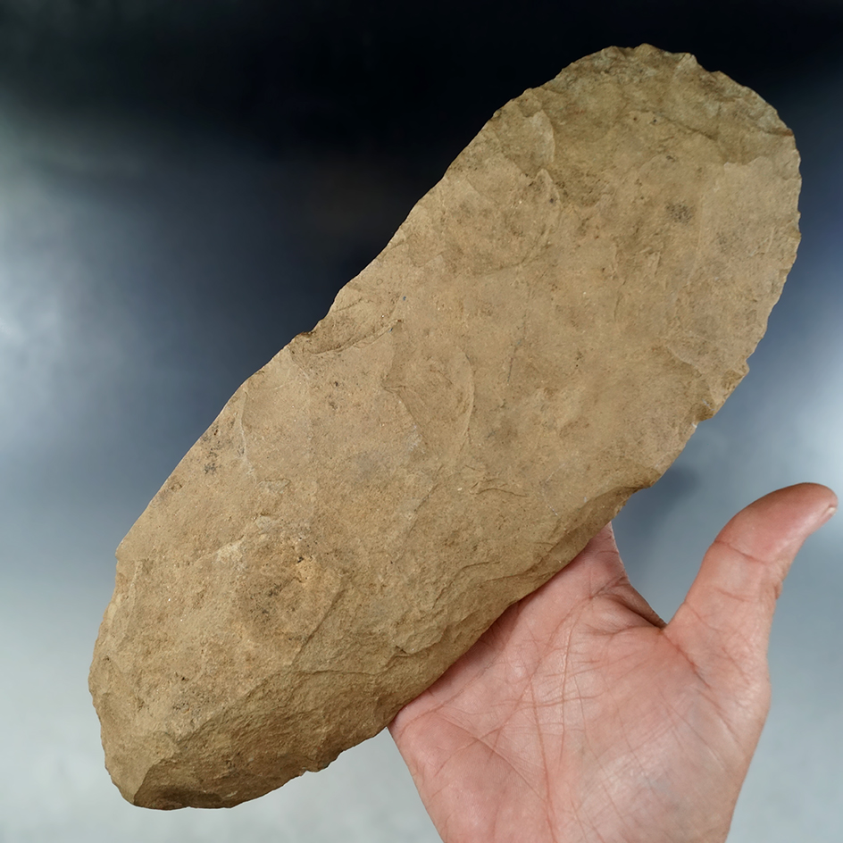 10" long Flint Spade from the Feurts Village Site, Scioto Co., Ohio.