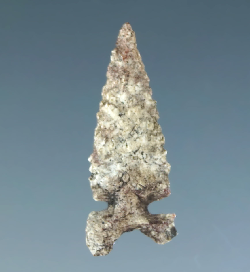 Delicately flaked 3/4" Desert Sierra that is beautifully styled and well patinated. California.