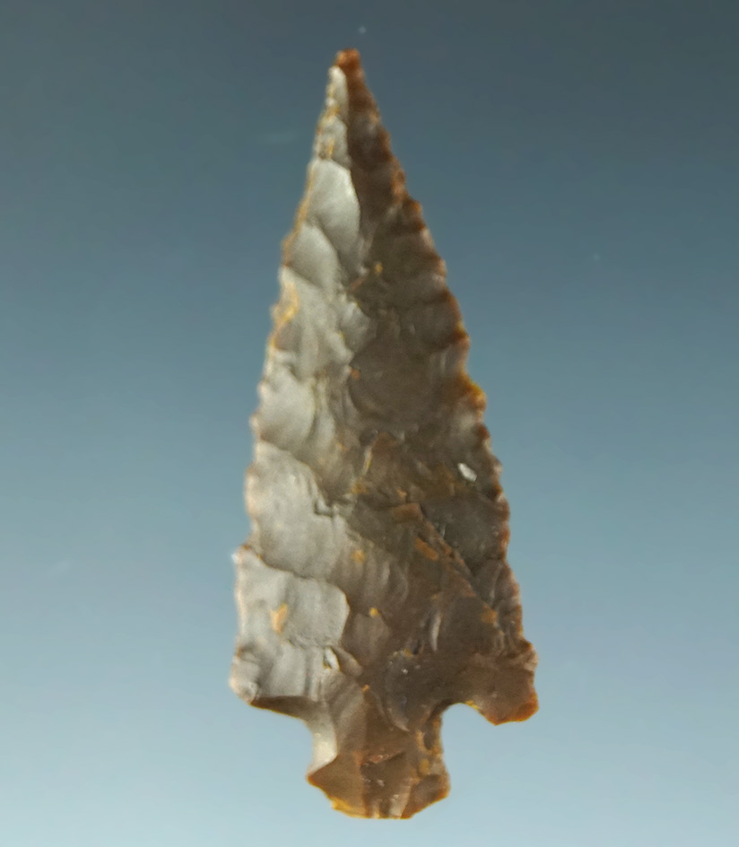 1 5/16" Stemmed point that is nicely made from Brown Jasper. California.