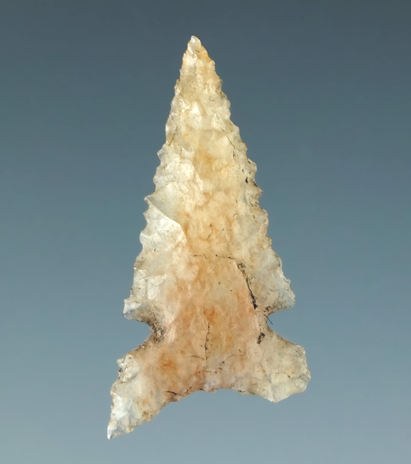 15/16" Desert Delta made from nicely patinated highly translucent agate California.