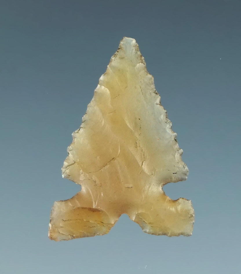 13/16" Desert Sierra that is beautifully made off a flake of nicely translucent agate. California.