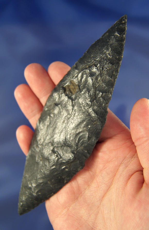 Large and nice 5 3/4" Archaic Bi-pointed Blade  in very nice condition. California. Stermer COA.