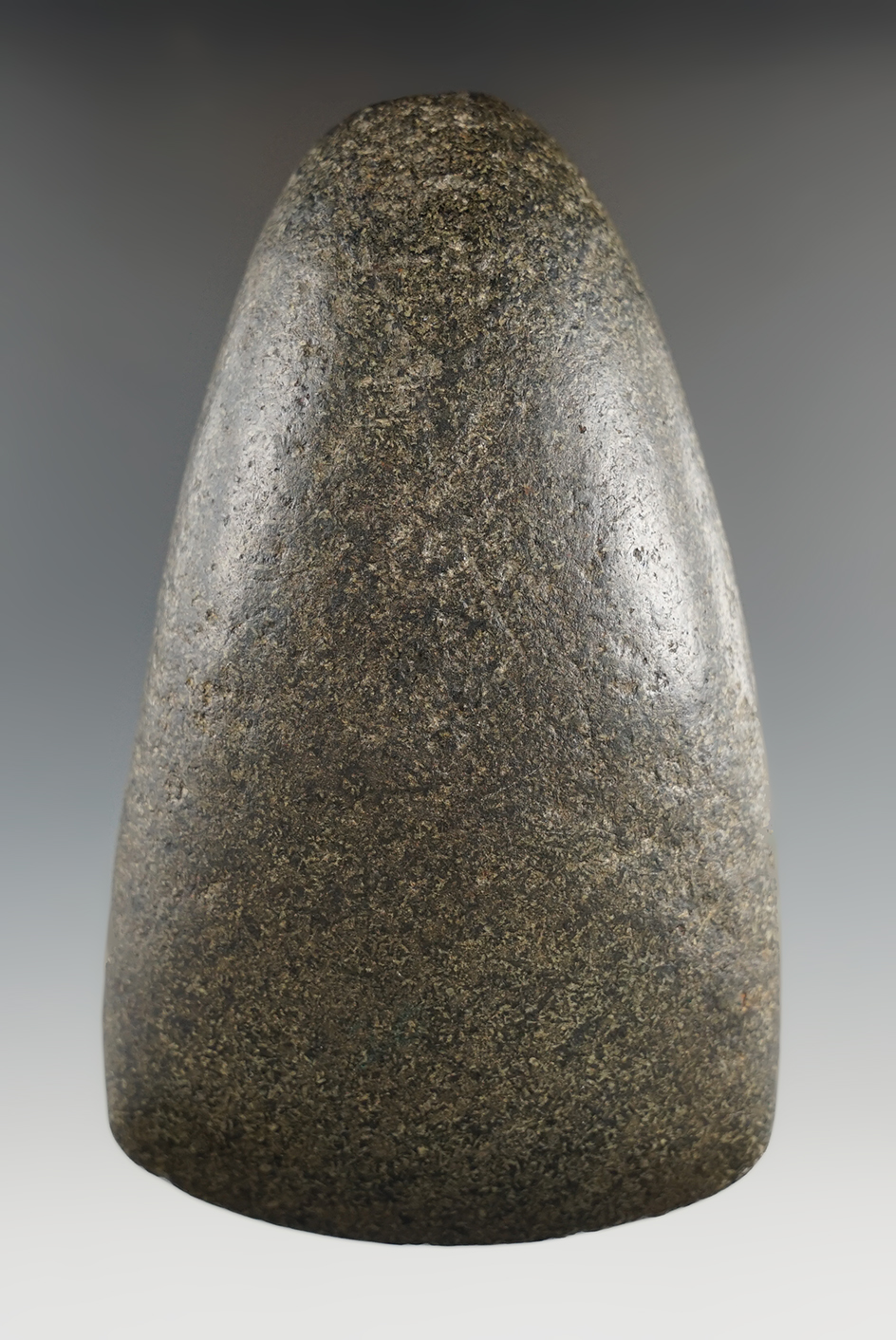 Excellent style and overall polish on this 4 5/8" Hardstone Celt found in Ionia Co., Michigan.