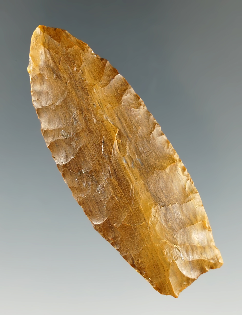 2 5/8" Angostura made from Petrified Wood, Southern Colorado. Bennett and Stermer COAs.