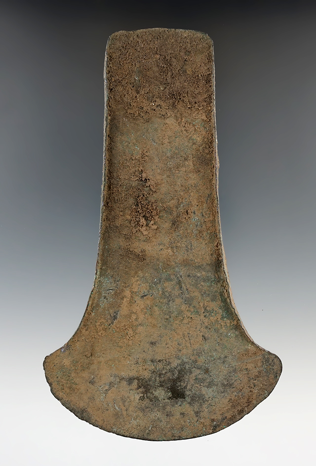 5 11/16" Pre-Columbian "Axe Money" made from Copper, Central Highlands of Mexico.