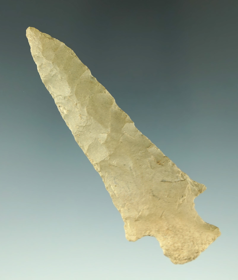 3 7/16" Motley found in Western Tennessee. Made from Fort Payne chert.   Dickey COA.