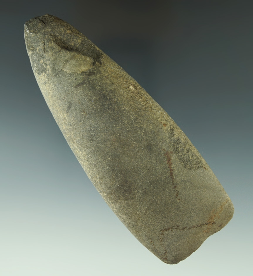5 3/16" stone Celt found in Michigan with good use polish on the surface.