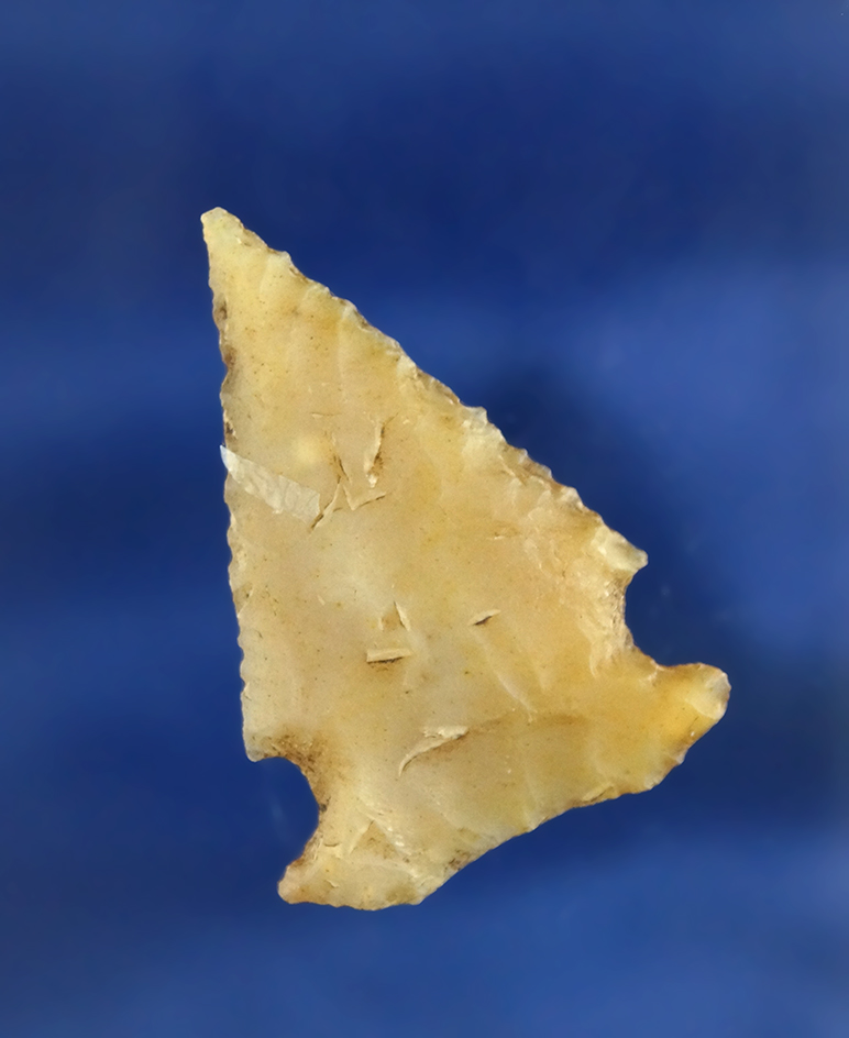 Excellent style and nice patina on this classic 1 5/8" Frio point found in Texas.