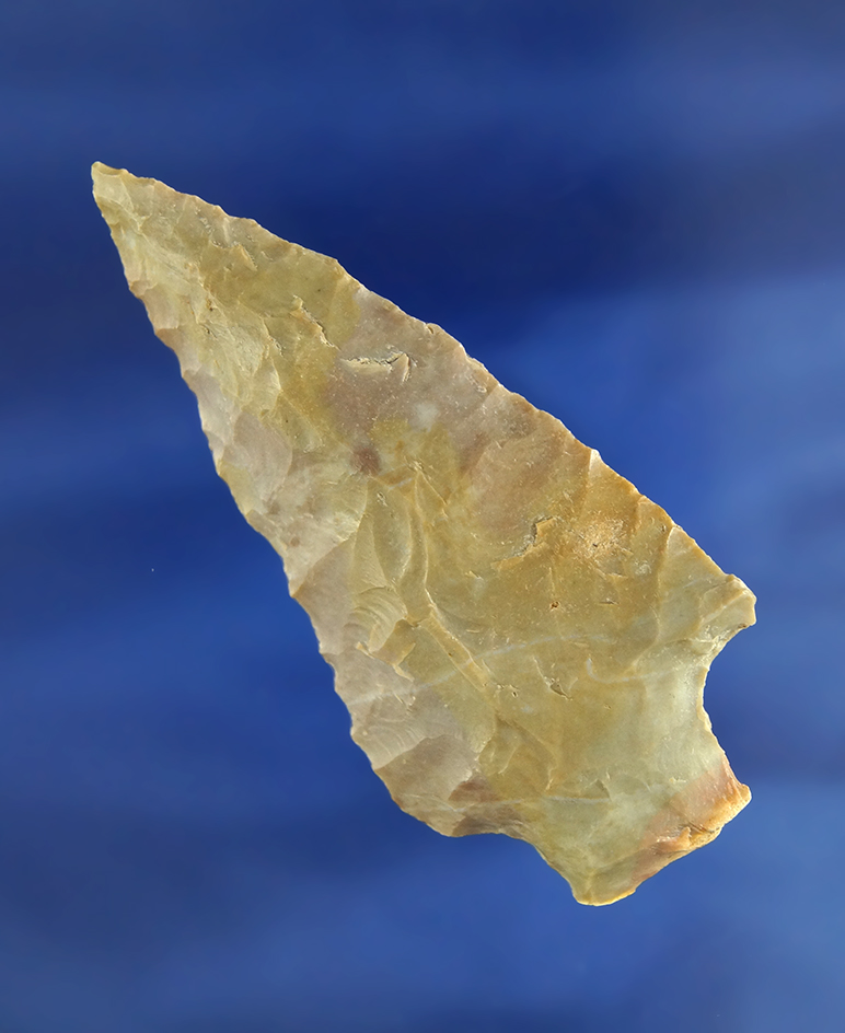 2 15/16" Pickwick made from Hornstone found in Indiana. Comes with a Bennett COA.