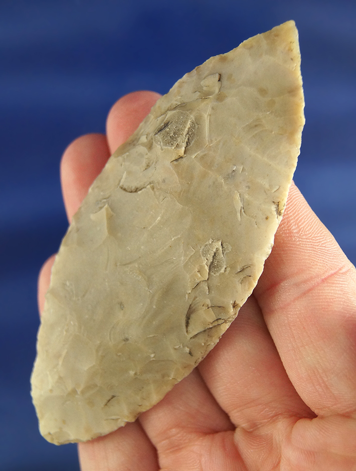 3 9/16" Bi-pointed Flint Knife found in Texas.