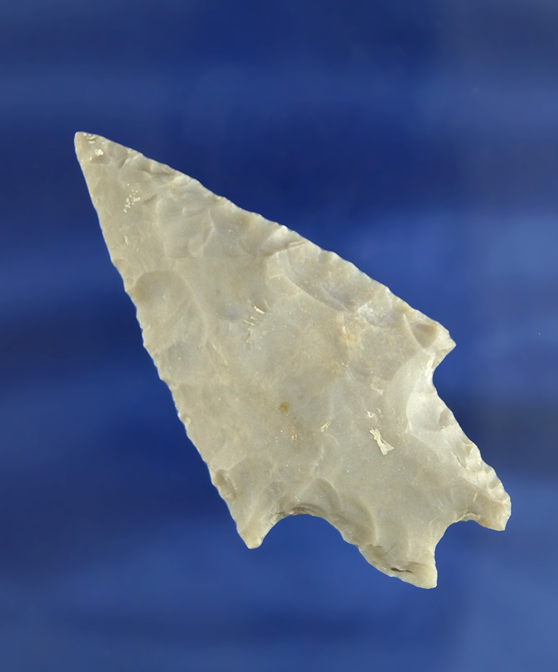 2 13/16" Peternales point that is well flaked found in Texas.