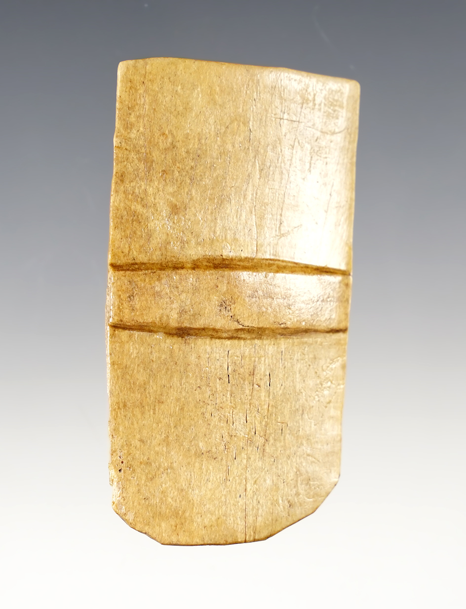 2 13/16" Bone Comb preform found at the Genoa Fort Site, Genoa, New York.