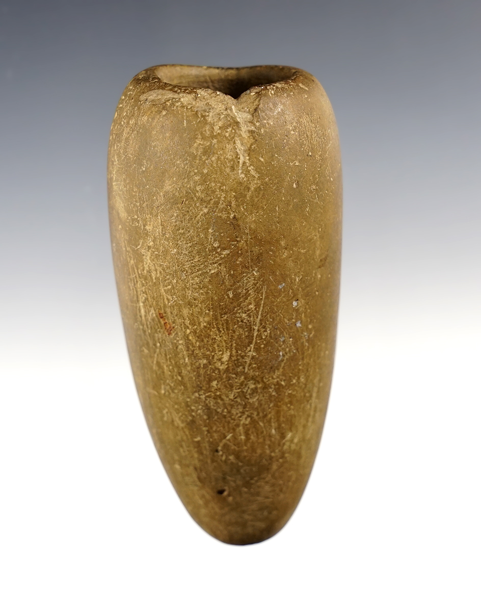 4" Long Sandstone Glacial Kame Tubular Pipe found in Seneca Co., Ohio - very well patinated.