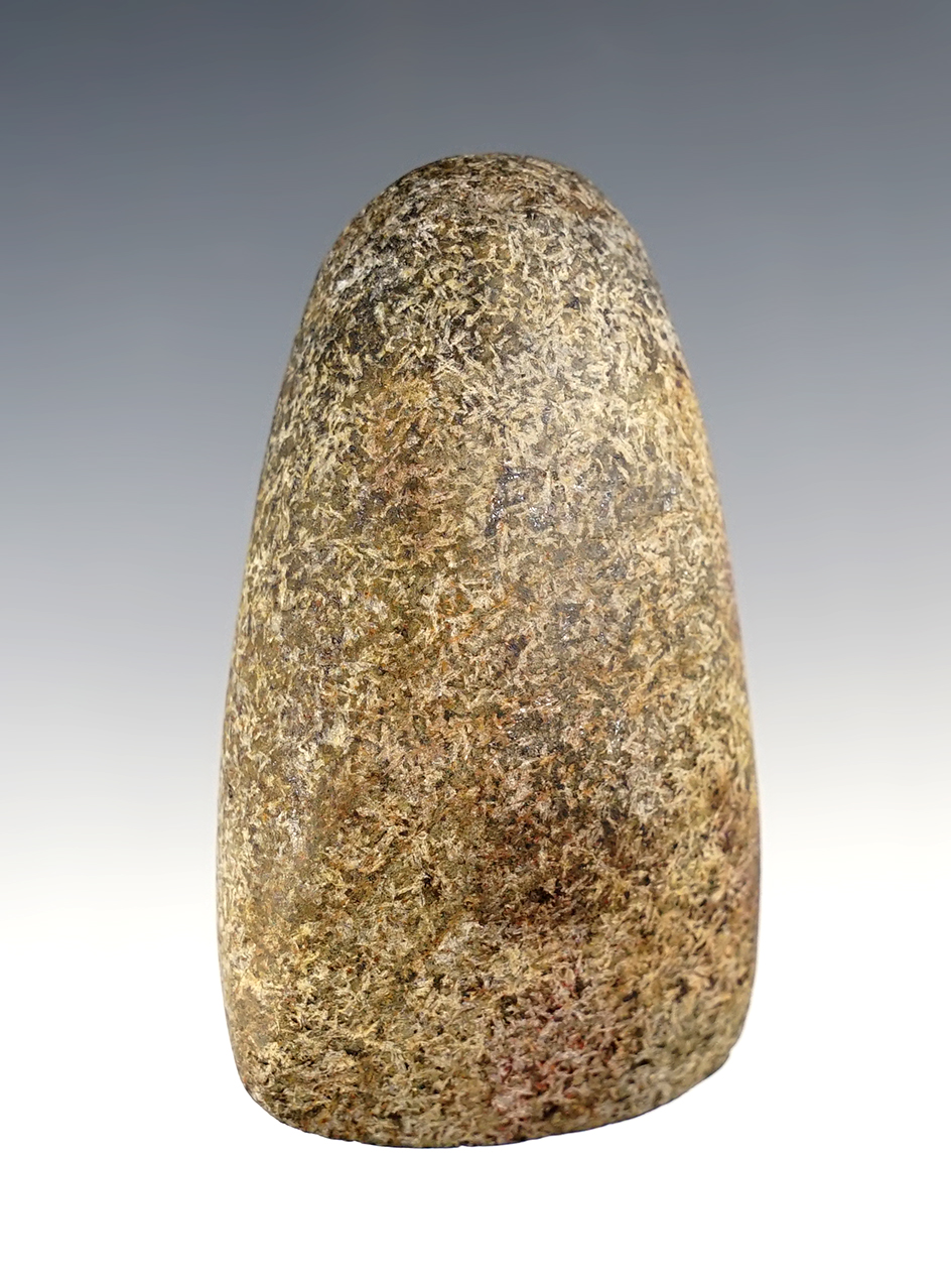 Miniature 2 7/8" Hardstone Celt found in Fulton Co., Illinois. Ex. Evan Price collection. 