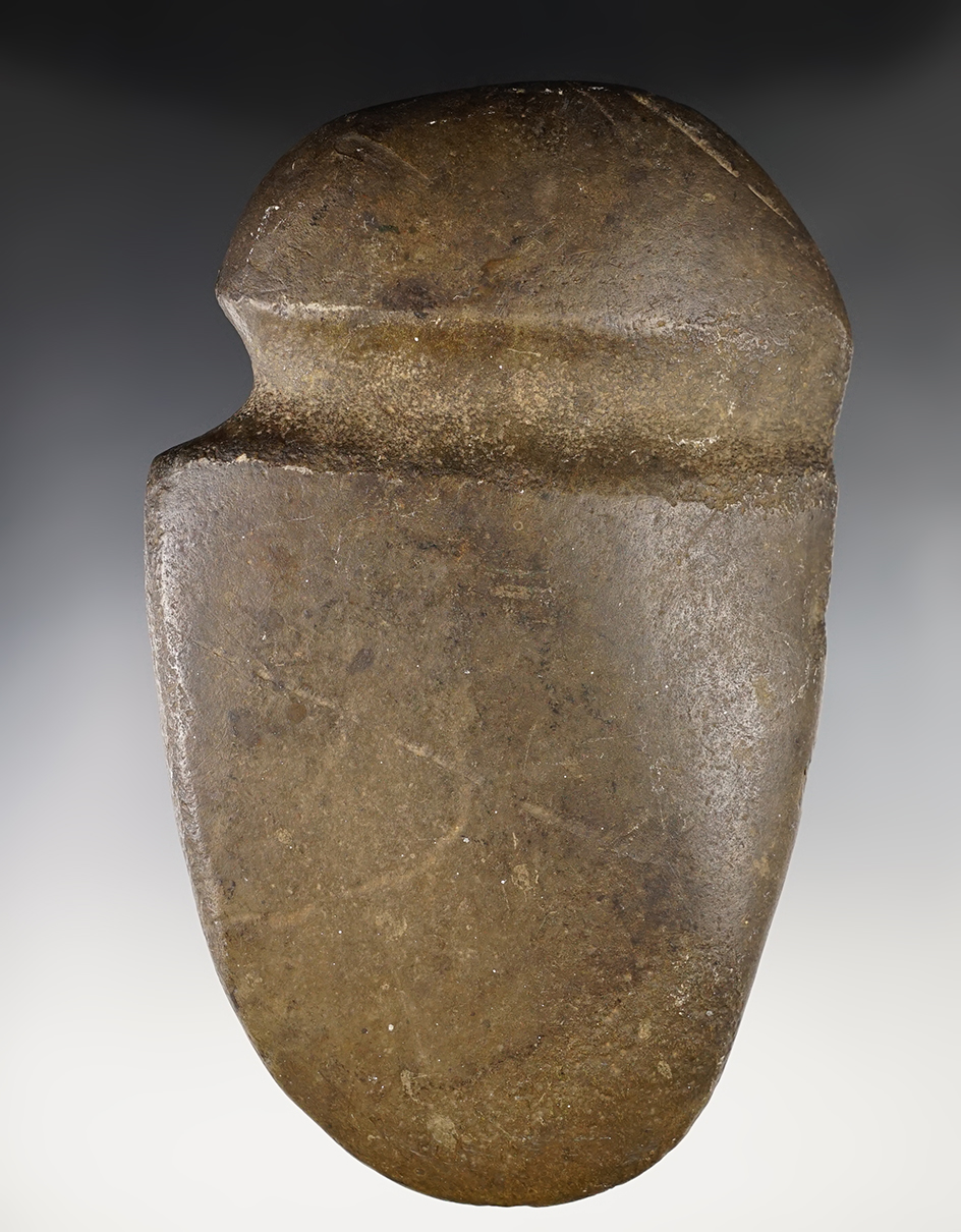 8" Cobblestone Axe found in Iowa. Ex. Jeff Hipskind collection. 