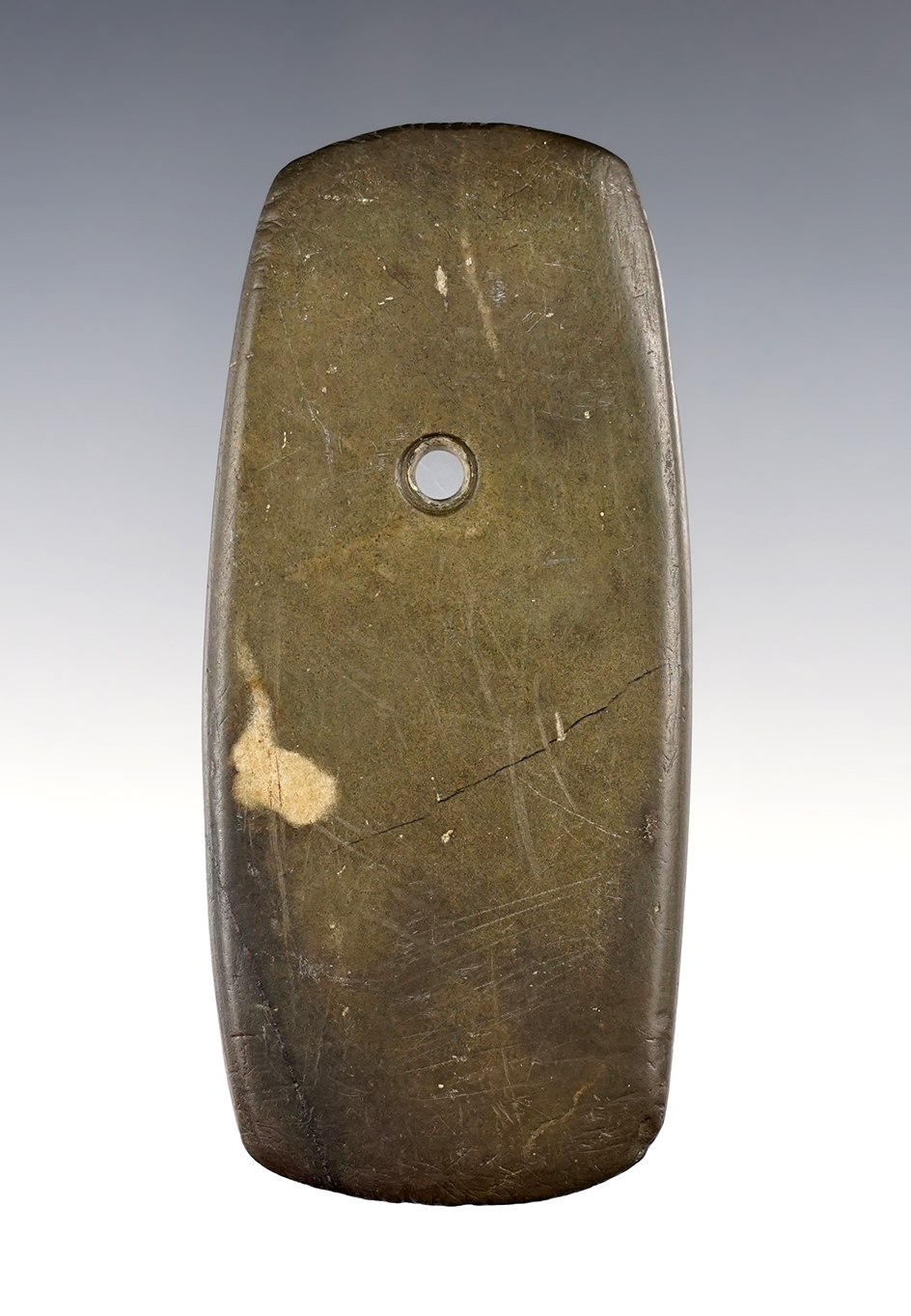 4" Trapezoidal Pendant that is lightly tallied at the bottom & engraved. Richland Co., OH. 