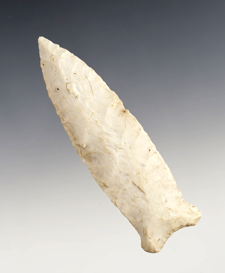 3 1/2" Beaver Lake / Pike County made from Burlington Chert. Found in Pike Co., Illinois. 