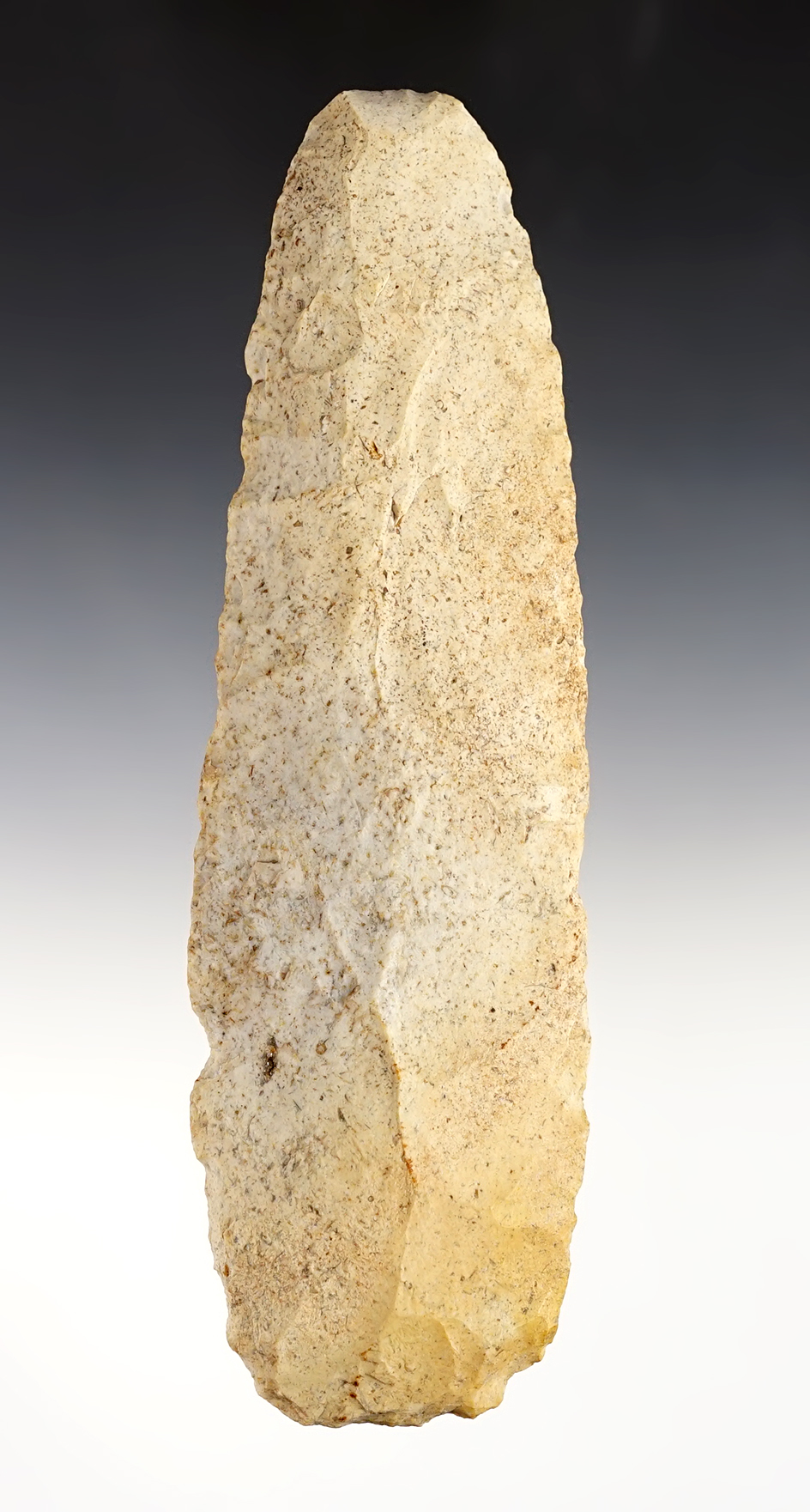 Large 7 1/2" Flint Celt found in Scioto Co., Ohio. Ex. Armann, Kuhn collections. 