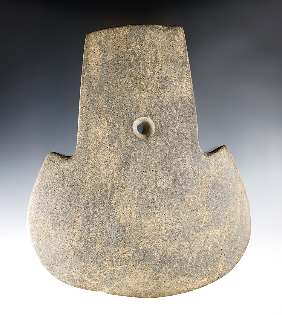 6" Spatulate Pendant found in Hale Co., Alabama. Ex. B.W. Stephens collection. 