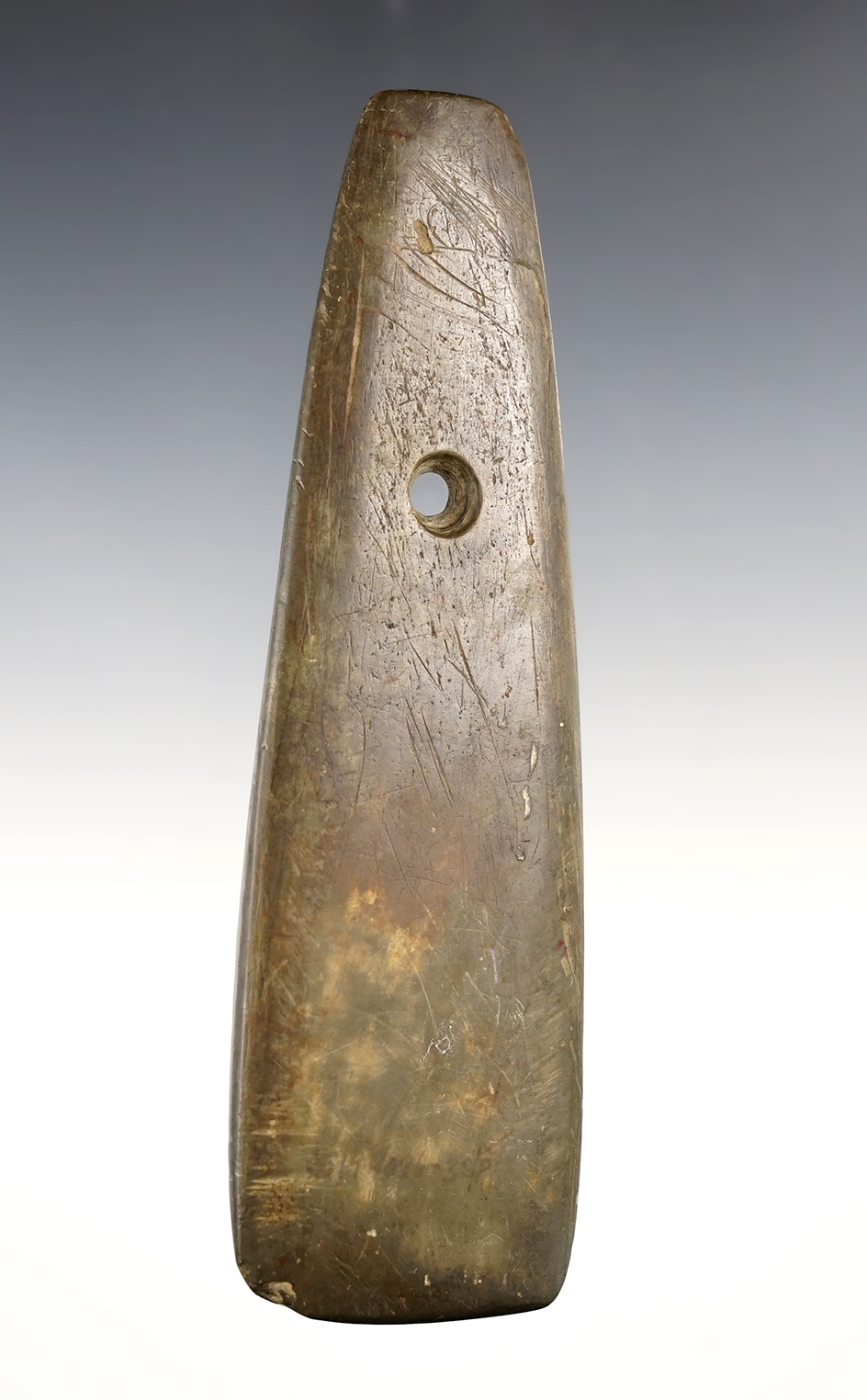 5 7/8" Engraved Trapezoidal Pendant- Fairfield Co., Ohio. Pictured in "Who's Who" #2, page 78.