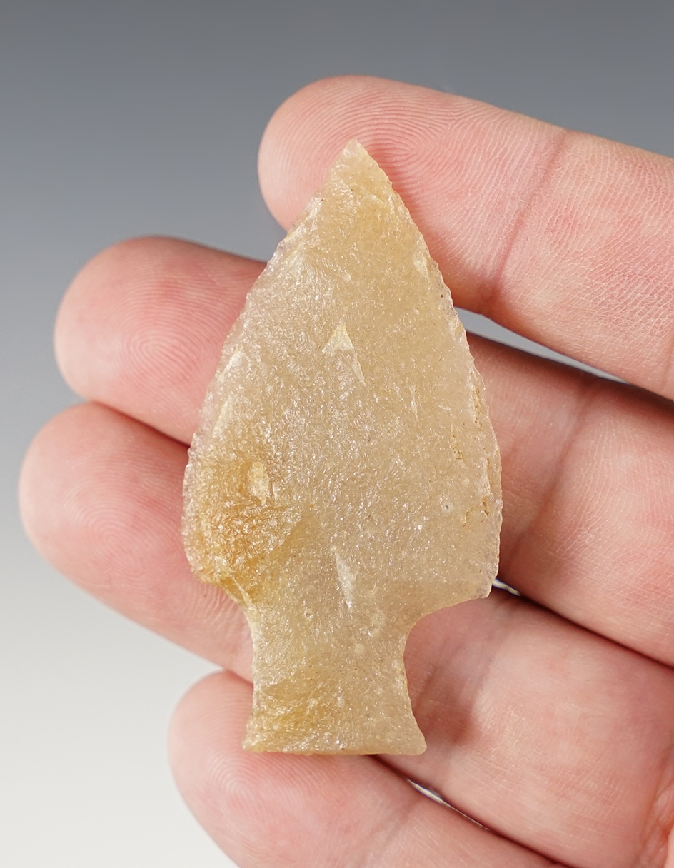 2 1/4" Tablerock made from Hixton Quartz, found in Sauk Co., Wisconsin. Ex. John Samuel.