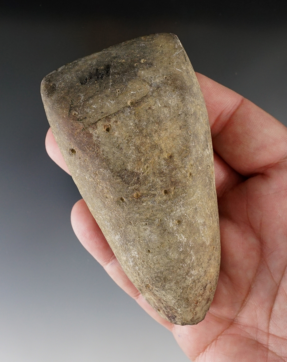 4 3/16" Hardstone Celt found in Pennsylvania.