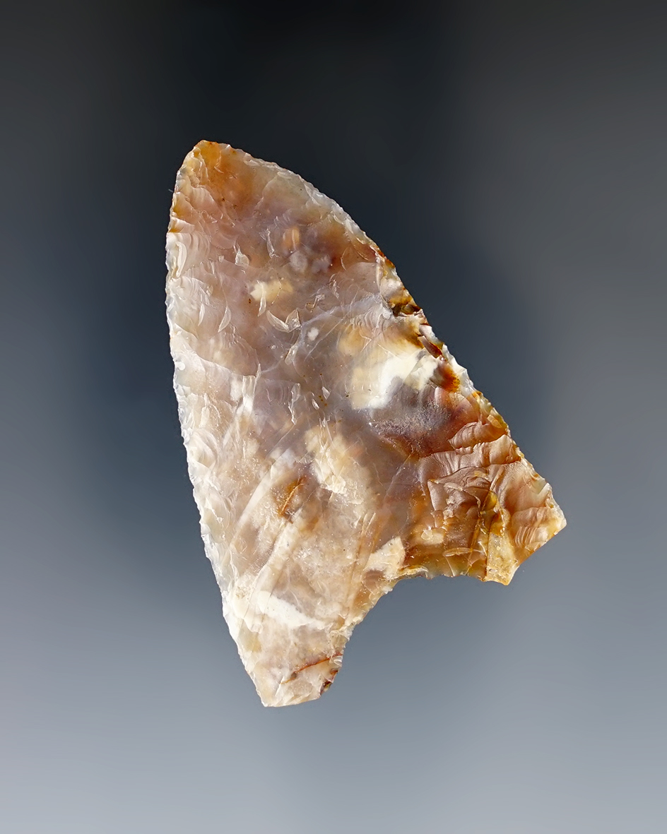 2 5/16" Columbia Mule Ear made from beautiful Agate found by Kaye Don Bruce - Klickitat Co., WA.