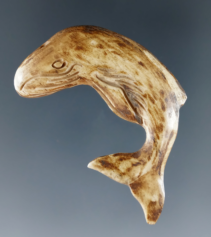 1 5/8" whale effigy carving from Alaska.