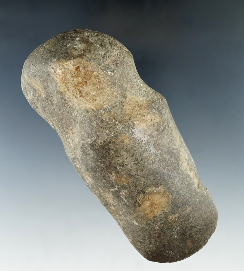 5 7/8" uniquely styled full grooved Adze found in Kansas.