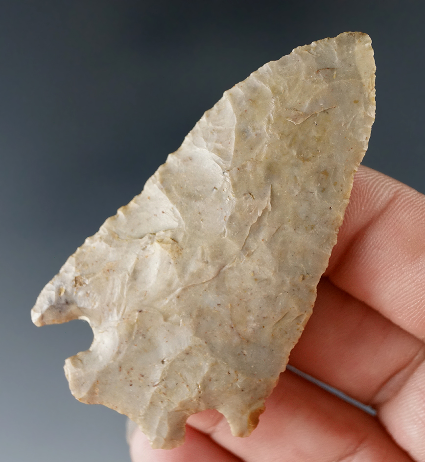 2 1/2" well flaked and nicely patinated Cornernotch found in Indiana