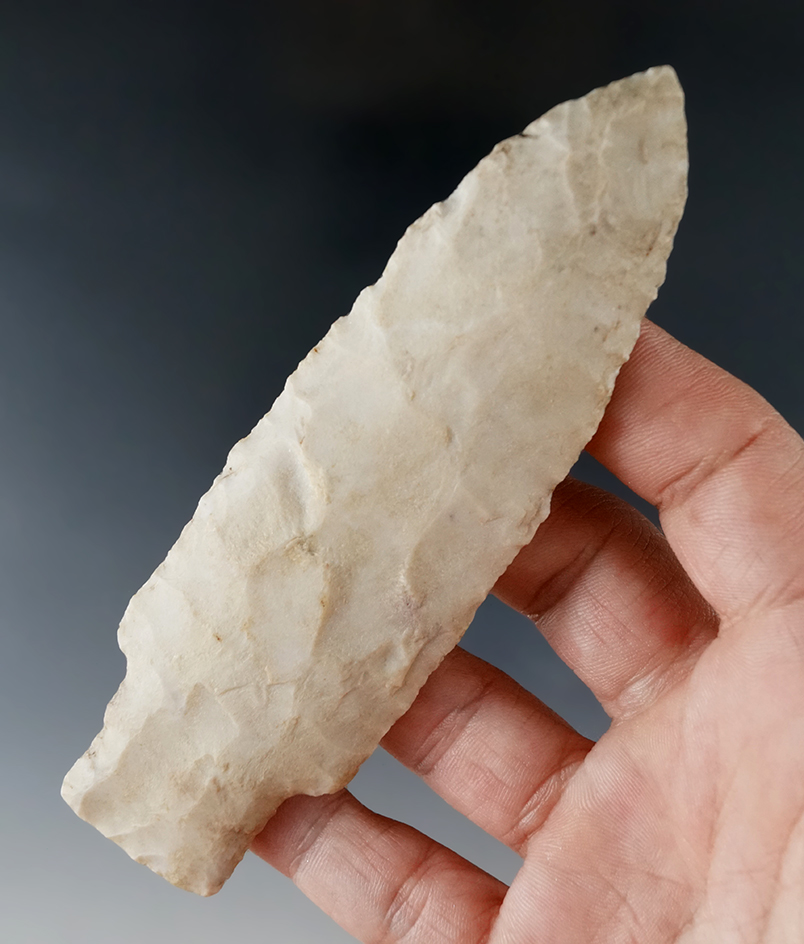 4  5/8" Stemmed Lanceolate found in Michigan. Comes with a Rogers COA.