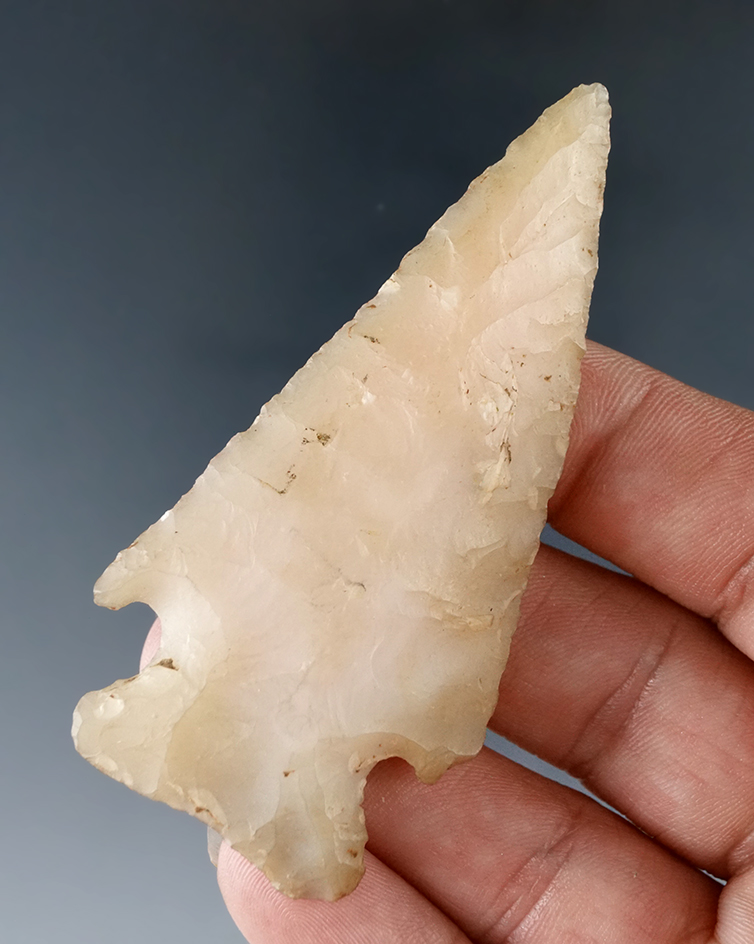 2 15/16" Novaculite Cornernotch Knife found in Arkansas. Ex. Fred Eiserman collection.