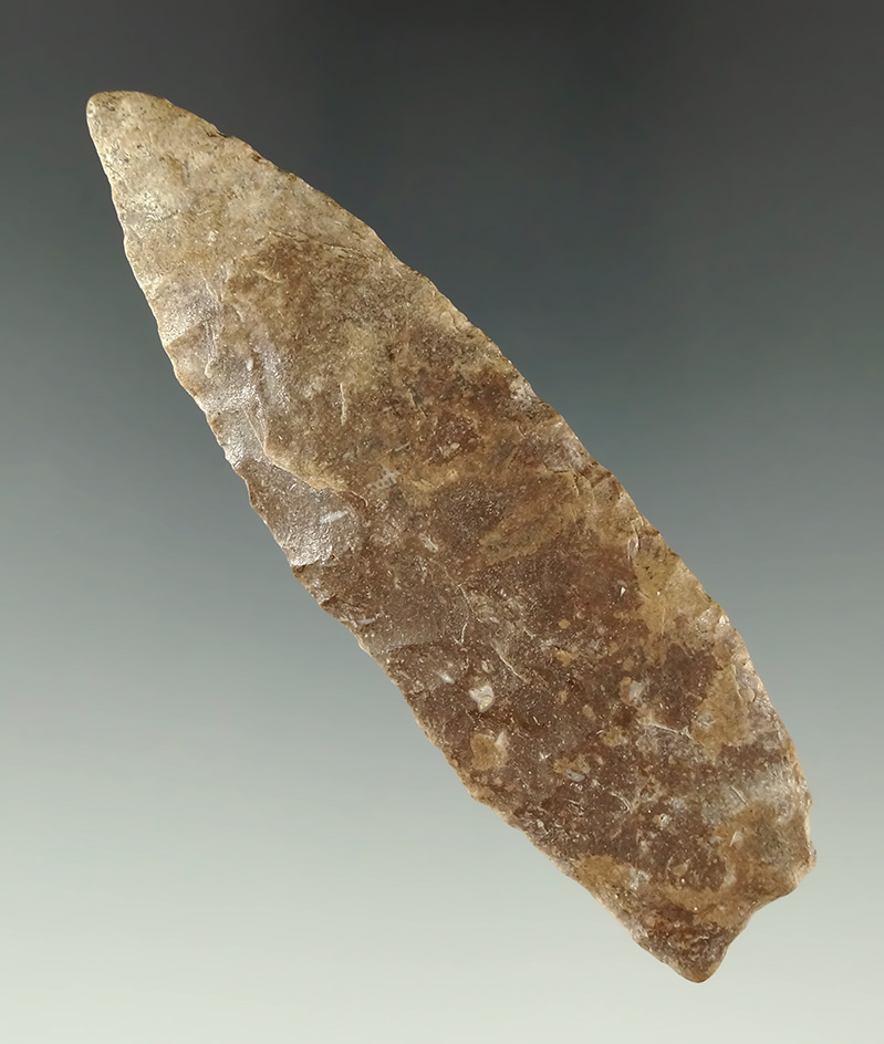 3 3/8" Agate Basin found in Kay Co., Oklahoma.