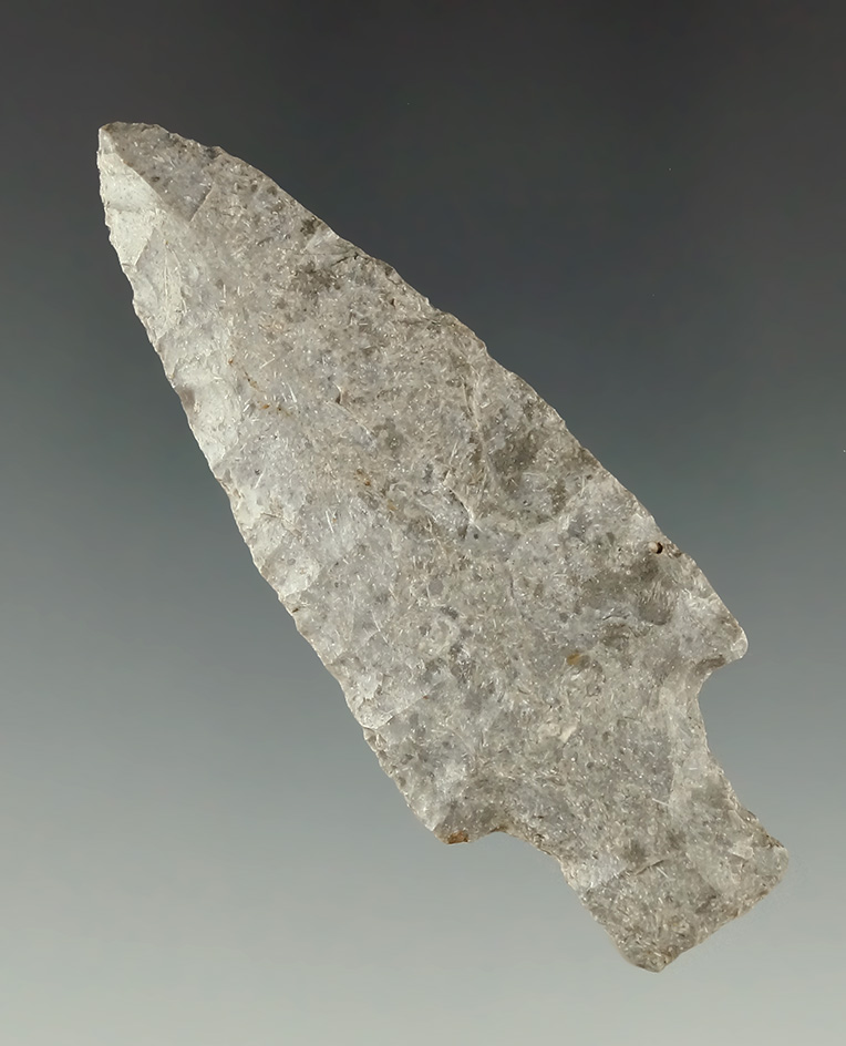2 9/16" Stemmed Arrowhead found near Lake Eufala, Oklahoma.