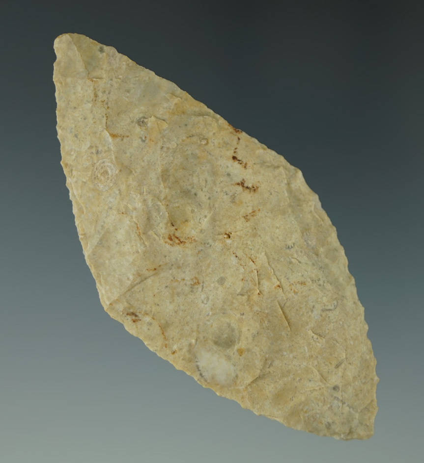 3 1/4" Harahey Four Beveled Knife, found in the Kansas Area.