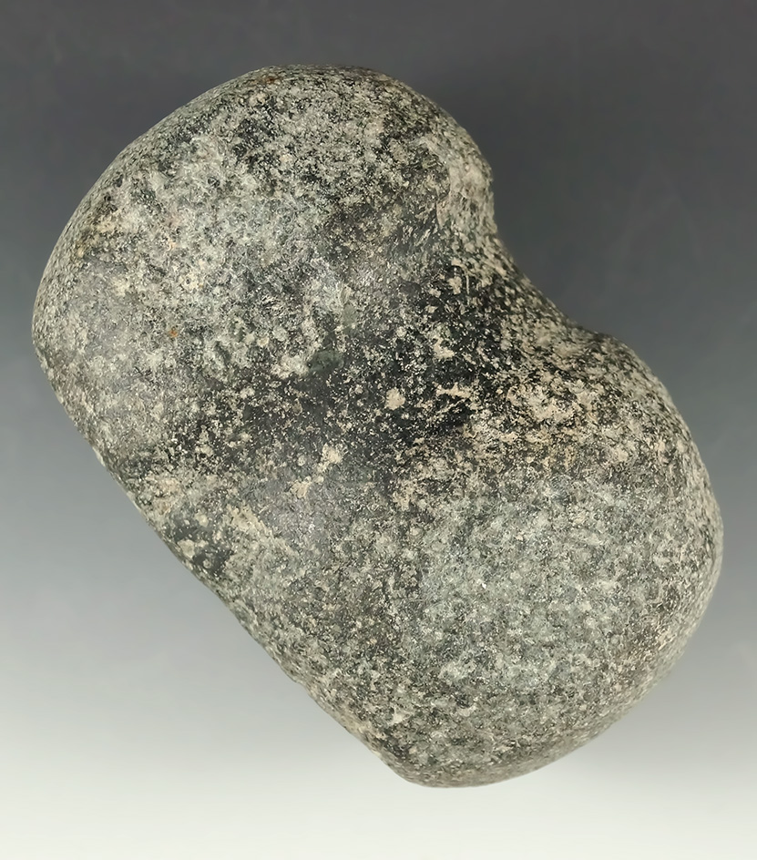 3 1/2" Grooved Double Bit Hammerstone found in Arizona.