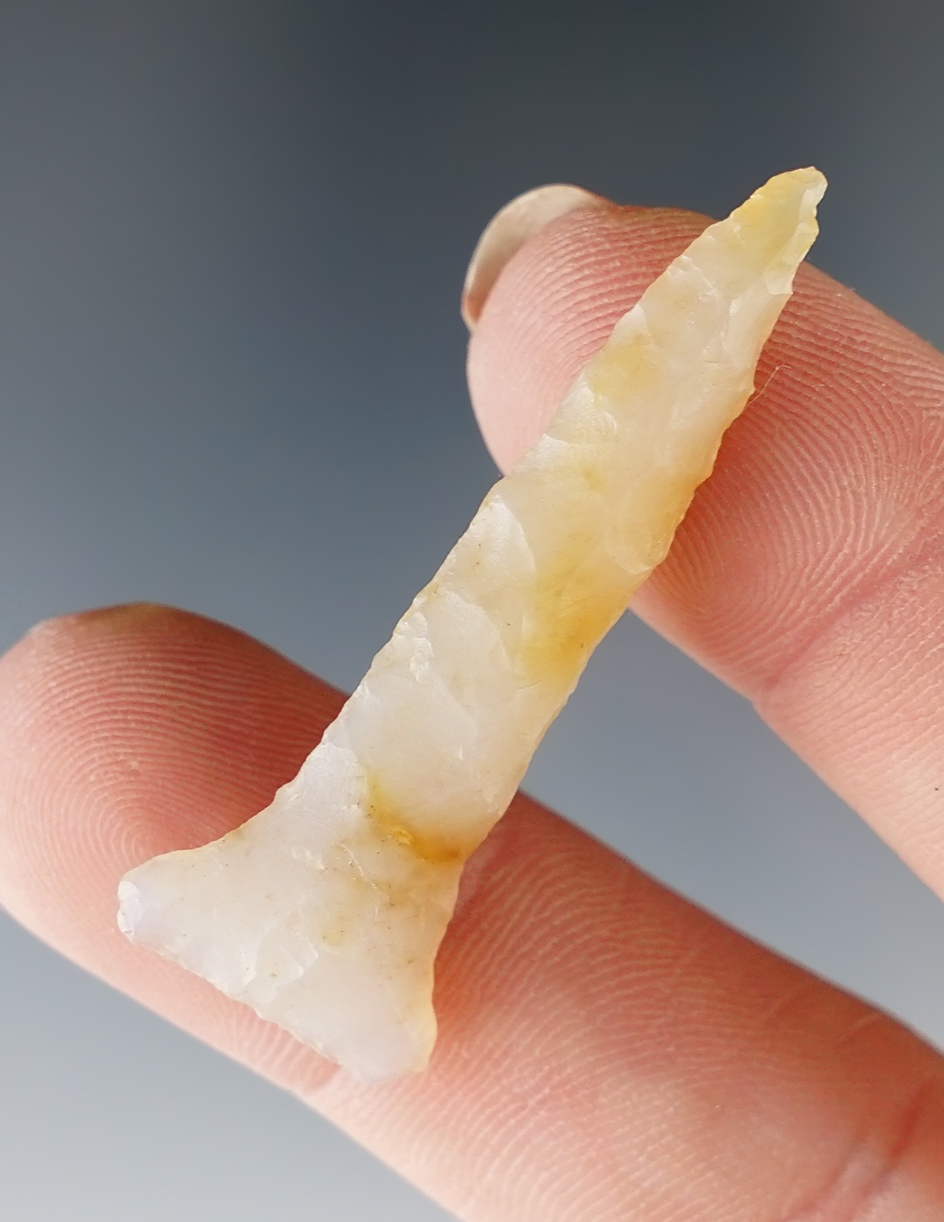 1 11/16" drill made from beautiful semi-translucent agate found in New Mexico.